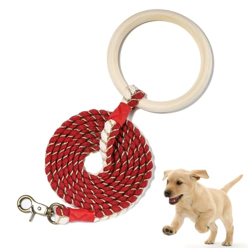 Gmokluytw Hundeleinenseil – 1,5 m runder Holzgriff Welpenseil – Welpen-Trainingsleine, verstellbare Hundetrainingsleine für kleine, mittelgroße und große Hunde Gmokluytw Hundeleinenseil – 1,5 m runder Holzgriff Welpenseil – Welpen-Trainingsleine, verstellbare Hundetrainingsleine für kleine, mittelgroße und große Hunde von Gmokluytw