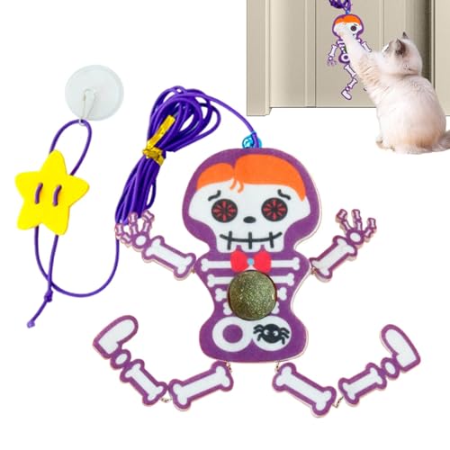 Gmokluytw Interaktives Katzenminze-Spielzeug für Katzen, Halloween, gruseliges Skelett, Haustier-Katzenminze-Spielzeug, reduziert Langeweile im Innenbereich, für Arbeitszimmer, Balkon Gmokluytw Interaktives Katzenminze-Spielzeug für Katzen, Halloween, gruseliges Skelett, Haustier-Katzenminze-Spielzeug, reduziert Langeweile im Innenbereich, für Arbeitszimmer, Balkon von Gmokluytw