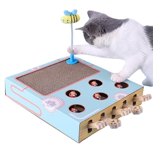 Gmokluytw Interaktives Spielzeug für Katzen - Interaktives 3-in-1-Katzenspielzeug,Multifunktionales 5-Loch-Holzmassiv-Fang-Mäuse-Spiel Lustige Kätzchen Interaktives Puzzle-Spielzeug Gmokluytw Interaktives Spielzeug für Katzen - Interaktives 3-in-1-Katzenspielzeug,Multifunktionales 5-Loch-Holzmassiv-Fang-Mäuse-Spiel Lustige Kätzchen Interaktives Puzzle-Spielzeug von Gmokluytw