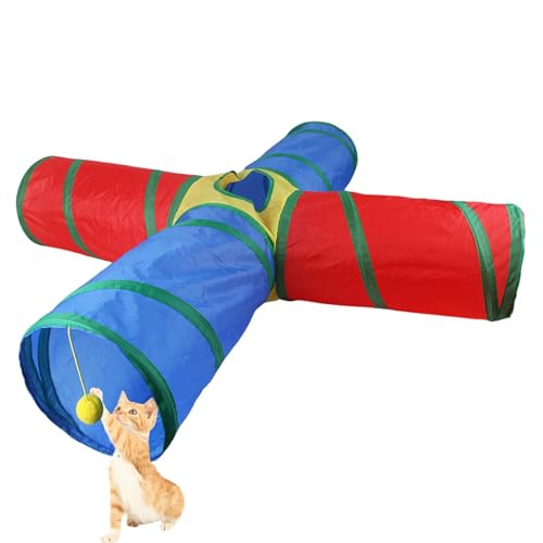 Gmokluytw Katzen -Tunnelspielzeug, Katzenspieltunnel - 4 -Wege -Katzentunnel Faltbare Kätzchenrohr | Interaktives Haustierspielzeug tragbare Tierversorgung mit Spielball zum Schlaf Gmokluytw Katzen -Tunnelspielzeug, Katzenspieltunnel - 4 -Wege -Katzentunnel Faltbare Kätzchenrohr | Interaktives Haustierspielzeug tragbare Tierversorgung mit Spielball zum Schlaf von Gmokluytw