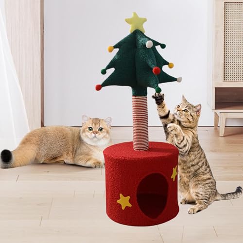 Gmokluytw Katzen Weihnachtsbaum - Niedlicher Spielzeug für Weihnachten - Kuschelbett Spieldeko Für Wohnung Geburtstag Draußen von Gmokluytw