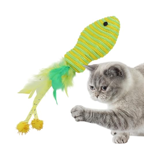 Gmokluytw Katzenfederspielzeug, Katzenseilspielzeug für Innenkatzen, Interaktive Fischform -Teaser -Spielzeuge, Nette Kätzchenpuppe, lustige Tierversorgungen für Entspannung, Unterhaltung, Spielen, Gmokluytw Katzenfederspielzeug, Katzenseilspielzeug für Innenkatzen, Interaktive Fischform -Teaser -Spielzeuge, Nette Kätzchenpuppe, lustige Tierversorgungen für Entspannung, Unterhaltung, Spielen, von Gmokluytw
