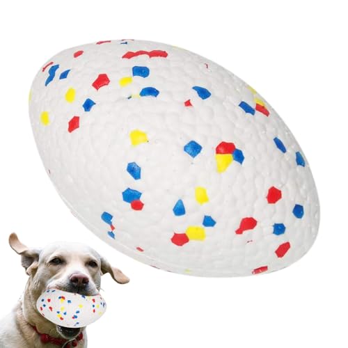 Gmokluytw Kauball für Hunde, Kauspielzeug für Hunde - Quietschender Gummi-Kaufußball,Robuste, robuste, leicht zu reinigende Kaubälle für Welpen für Aggressive Kauer Gmokluytw Kauball für Hunde, Kauspielzeug für Hunde - Quietschender Gummi-Kaufußball,Robuste, robuste, leicht zu reinigende Kaubälle für Welpen für Aggressive Kauer von Gmokluytw