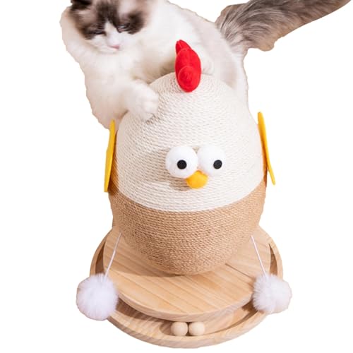Gmokluytw Kratzbäume für Katzen, Kratzbaum mit Sisalseil - Katzenkrallen-Kratzbaum aus Sisal für den Innenbereich - Katzenspielzeug zum Schärfen der Krallen in Hahnform für Wohnzimmer und Spielzimmer Gmokluytw Kratzbäume für Katzen, Kratzbaum mit Sisalseil - Katzenkrallen-Kratzbaum aus Sisal für den Innenbereich - Katzenspielzeug zum Schärfen der Krallen in Hahnform für Wohnzimmer und Spielzimmer von Gmokluytw