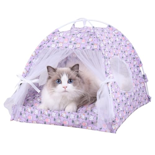 Gmokluytw Outdoor-Zelt für Katzen, Zelt für Haustiere, für Katzen | Höhle für Katzen, Zelt, für Haustiere, zum Spielen, Zeltbett für Hunde, mobiles Blumenhöhle Gmokluytw Outdoor-Zelt für Katzen, Zelt für Haustiere, für Katzen | Höhle für Katzen, Zelt, für Haustiere, zum Spielen, Zeltbett für Hunde, mobiles Blumenhöhle von Gmokluytw