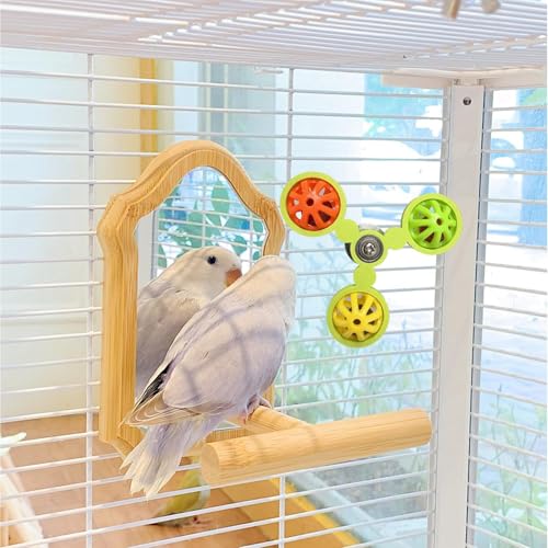Gmokluytw Vogelspielzeug Für Papageien - Bunte Glockenkugel Für Wellensittiche - Interaktiv Spielzeug Zur Bewegung Und Gegen Langeweile Für Sittiche Kakadus Haustierbesitzer von Gmokluytw