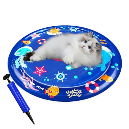 Gmokluytw Wasser Sensorik Spielmatte für Katzen - Verdicktes Kühlkissen Für Haustiere,rutschfeste Wasser Spielmatte Für Hunde Und Katzen Indoor Outdoor Spielplatz Gmokluytw Wasser Sensorik Spielmatte für Katzen - Verdicktes Kühlkissen Für Haustiere,rutschfeste Wasser Spielmatte Für Hunde Und Katzen Indoor Outdoor Spielplatz von Gmokluytw