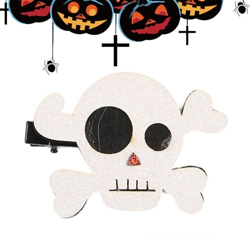 Halloween-Hundeschleife – Dekoratives Haustieraccessoire – Haarspange Mit Kürbis-Schädel-Motiv Und Orangefarbener Schleife – Filz Mit Metallclip Für Katze Oder Hund – Haarornament Für Themenpartys von Gmokluytw