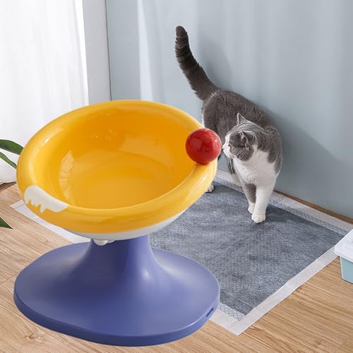 Haustier -Fütterungsschale | Keramik -Haustierfuttermittel | Erhöhte Hundeschale | Verstellbare Nicht-rutschfeste Lebensmittel und Wasserschale für kleine bis große Haustiere, chaotisch-freies Design von Gmokluytw