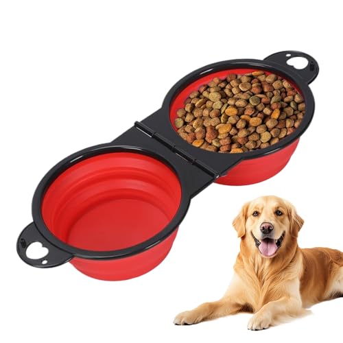 Hund Slow Food Bowl - tragbarer Haustierfuttermittel | Faltbares Reiseschale | Silikonmaterial, Dualfächer, integriertes Design, nicht rutschfeste Basis, einfach zu reinigen, ideal für Outdoor-Aktivit Hund Slow Food Bowl - tragbarer Haustierfuttermittel | Faltbares Reiseschale | Silikonmaterial, Dualfächer, integriertes Design, nicht rutschfeste Basis, einfach zu reinigen, ideal für Outdoor-Aktivit von Gmokluytw