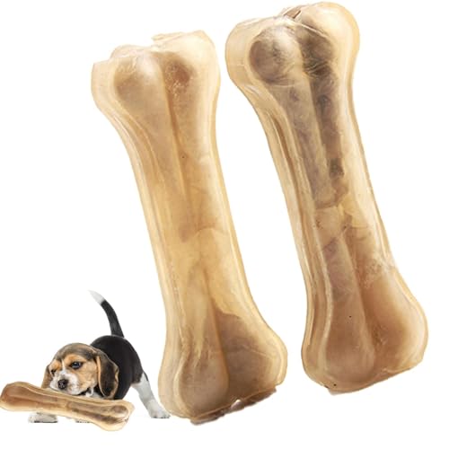 Hundeknochen Kauspielzeug – Rindfleisch Geschmack Zahnpflege Spielzeug | Welpen Beißspielzeug Gegen Langeweile | Robuster Knochen Look Kaustick Aus Rindsleder Für Hunde Aller Rassen Zur Zahnreinigung von Gmokluytw