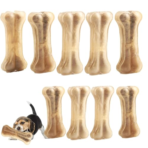 Hundeknochen Kauspielzeug – Rindfleisch Geschmack Zahnpflege Spielzeug | Welpen Beißspielzeug Gegen Langeweile | Robuster Knochen Look Kaustick Aus Rindsleder Für Hunde Aller Rassen Zur Zahnreinigung von Gmokluytw