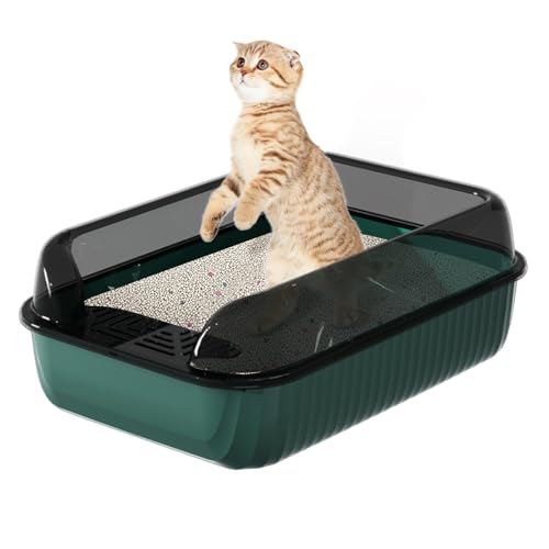 Katzentoilette – Große Katzenklo Box – Halboffenes Katzen-WC Mit Rand Gegen Spritzer – Hygienische Katzenstreu Toilette Aus PP Kunststoff – Reinigung Leicht Gemacht Für Innenbereiche Katzentoilette – Große Katzenklo Box – Halboffenes Katzen-WC Mit Rand Gegen Spritzer – Hygienische Katzenstreu Toilette Aus PP Kunststoff – Reinigung Leicht Gemacht Für Innenbereiche von Gmokluytw