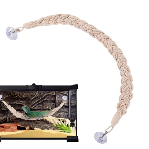 Kletterspielzeug Für Einsiedlerkrebse – Hängeseil Mit Haken Für Reptilien – Wolle-Kletterleiter Für Terrarium – Zubehör Für Geckos, Echsen, Frösche, Schlangen, Saugnapfhalterung, Dekoration Kletterspielzeug Für Einsiedlerkrebse – Hängeseil Mit Haken Für Reptilien – Wolle-Kletterleiter Für Terrarium – Zubehör Für Geckos, Echsen, Frösche, Schlangen, Saugnapfhalterung, Dekoration von Gmokluytw