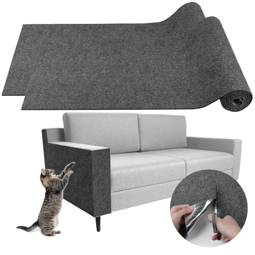 GmwyCzV 2 Stück Selbstklebend Kratzmatte Katze, 30X100CM Grau Katze Kratzmatte, Wiederverwendbar Kratzteppich Katze, DIY Trimmbarer Teppich Kratzteppich, für Katzenständer, Holzgriff, Katzenturm GmwyCzV 2 Stück Selbstklebend Kratzmatte Katze, 30X100CM Grau Katze Kratzmatte, Wiederverwendbar Kratzteppich Katze, DIY Trimmbarer Teppich Kratzteppich, für Katzenständer, Holzgriff, Katzenturm von GmwyCzV