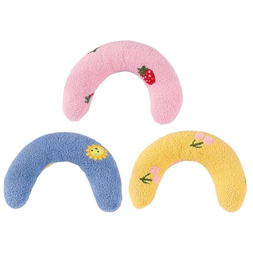 Beruhigungskissen für Hunde – besticktes halbes Donut-Nackenkissen, beruhigendes Spielzeug & Bettkissen für Hunde & Katzen, ideal für Welpen von Gnaillxc