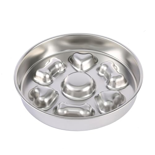 Futternapf aus Edelstahl für langsames Fressen | Slow Feed Hundenapf für schnelle Fresser | Metall-Hundenapf für kontrolliertes Fressen von Gnaillxc