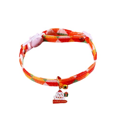 Halsband mit Fliege für Weihnachtsbaum, Schneemann, niedlich, verstellbar, für Katzen, Kätzchen von Gnaillxc