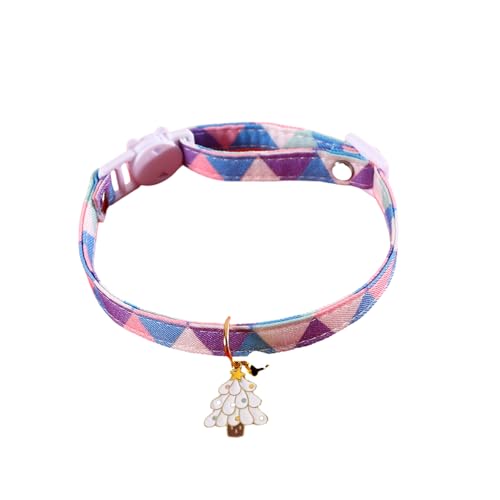 Halsband mit Fliege für Weihnachtsbaum, Schneemann, niedlich, verstellbar, für Katzen, Kätzchen von Gnaillxc