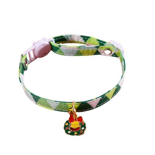 Halsband mit Fliege für Weihnachtsbaum, Schneemann, niedlich, verstellbar, für Katzen, Kätzchen von Gnaillxc