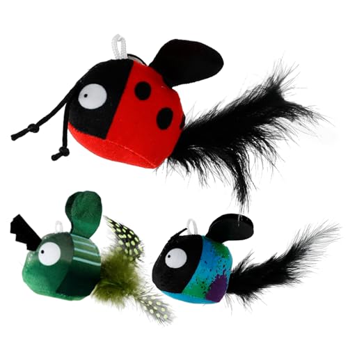 Katzenminze-Kauspielzeug mit Sound, elastisches Katzenspielzeug, tragbares interaktives Federspielzeug zum Trainieren von Indoor-Katzen und Kätzchen Katzenminze-Kauspielzeug mit Sound, elastisches Katzenspielzeug, tragbares interaktives Federspielzeug zum Trainieren von Indoor-Katzen und Kätzchen von Gnaillxc