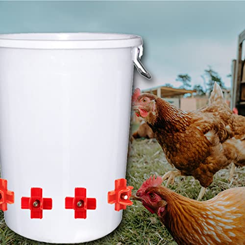 Chicken Nipples,Horizontal Side Mount Poultry Water Nipple Waterer Drinker ,Make Your Own Waterer Kit - Horizontal Side Chicken Nippel for Chicken Ducks Quail and Other Poultry (20) von Gnimup