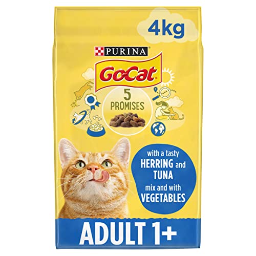 Go-Cat Adult Katzentrockenfutter Thunfisch Hering & Gemüse 4kg, Verpackung kann variieren von Go-Cat