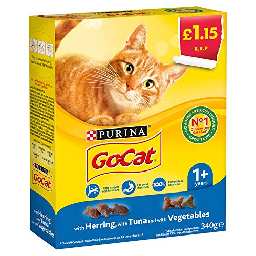 Go Cat Katzenfutter (340g) (6er Pack)… (Hering & Thunfisch) Katzenfutter von Go-Cat