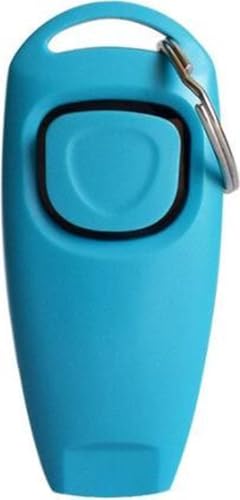 Go Go Gadget - 2 -in -1 Hundetrainer: Clicker & Flöte, mit Montagering - für Hunde & Katzen - Hellblauer Welpenklicker - Trainingshilfe für Haustiere. von Go Go Gadget