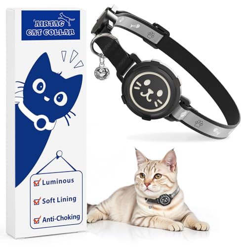 AirTag Katzenhalsband, nicht abreißbar, reflektierendes GPS-Katzenhalsband, verstellbar mit Glocke und Sicherheits-Gummiband für Kätzchen, leichtes Airtag-Halsband für Mädchen, Jungen, Katzen AirTag Katzenhalsband, nicht abreißbar, reflektierendes GPS-Katzenhalsband, verstellbar mit Glocke und Sicherheits-Gummiband für Kätzchen, leichtes Airtag-Halsband für Mädchen, Jungen, Katzen von GoGoPaw