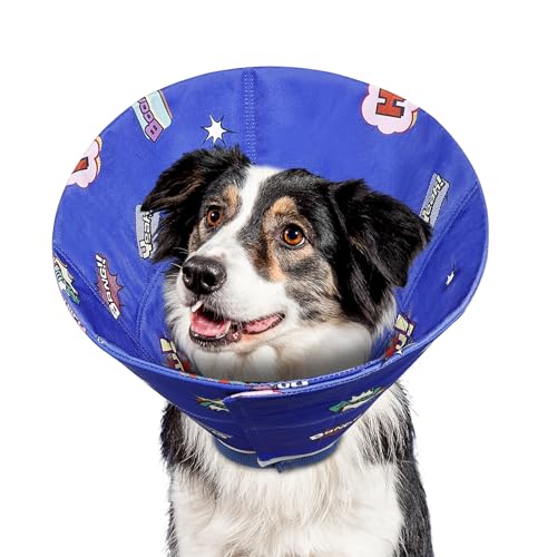 GoGoPaw Hundekegel-Alternative nach Operationen, weiche Hundekegel für große, mittelgroße und kleine Hunde, verstellbares Hundehalsband, schützende E-Halsbänder, langlebiges von GoGoPaw