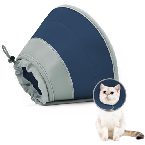 GoGoPaw Katzenkegel, verstellbares Katzenkegelhalsband, weich, um Lecken zu stoppen, faltbar, niedliche Katzenkegel-Alternative, wasserabweisender Halskegel für Katzen, leichtes GoGoPaw Katzenkegel, verstellbares Katzenkegelhalsband, weich, um Lecken zu stoppen, faltbar, niedliche Katzenkegel-Alternative, wasserabweisender Halskegel für Katzen, leichtes von GoGoPaw
