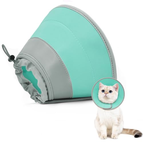 GoGoPaw Katzenkegel, verstellbares Katzenkegelhalsband, weich, um Lecken zu stoppen, faltbar, niedliche Katzenkegel-Alternative, wasserabweisender Halskegel für Katzen, leichtes GoGoPaw Katzenkegel, verstellbares Katzenkegelhalsband, weich, um Lecken zu stoppen, faltbar, niedliche Katzenkegel-Alternative, wasserabweisender Halskegel für Katzen, leichtes von GoGoPaw