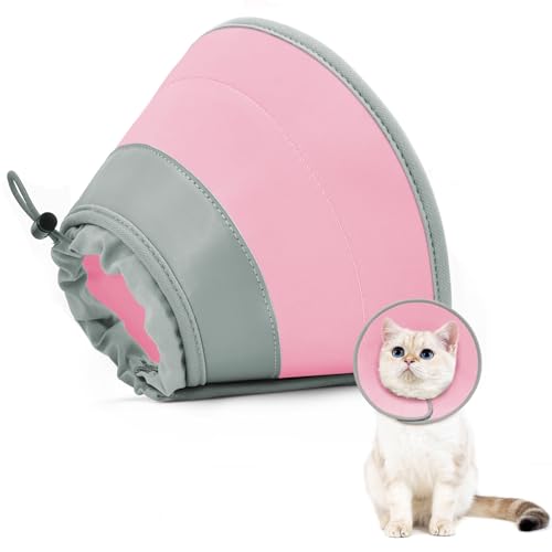 GoGoPaw Katzenkegel, verstellbares Katzenkegelhalsband, weich, um Lecken zu stoppen, faltbar, niedliche Katzenkegel-Alternative, wasserabweisender Halskegel für Katzen, leichtes GoGoPaw Katzenkegel, verstellbares Katzenkegelhalsband, weich, um Lecken zu stoppen, faltbar, niedliche Katzenkegel-Alternative, wasserabweisender Halskegel für Katzen, leichtes von GoGoPaw