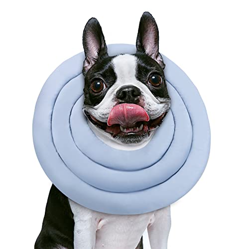 GoGoPaw Weiche Hundekegel für kleine, mittelgroße Hunde und Katzen, verstellbares Donut-Halsband, wasserdicht, Alternative nach Operationen, Haustier-Genesungshalsband für große Hunde, um das Lecken von GoGoPaw