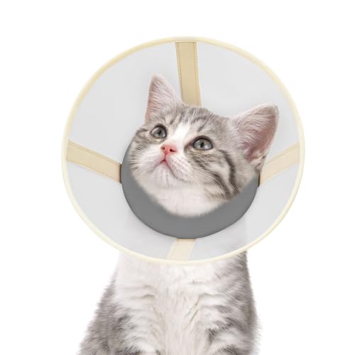 Katzenkegel-Halsband, weich, verstellbar, bequem, Air-Mesh-Erholungskegel nach Operationen, um Lecken und Kratzer zu stoppen, Alternative zu elisabethanischem Kunststoffhalsband für Katze von GoGoPaw