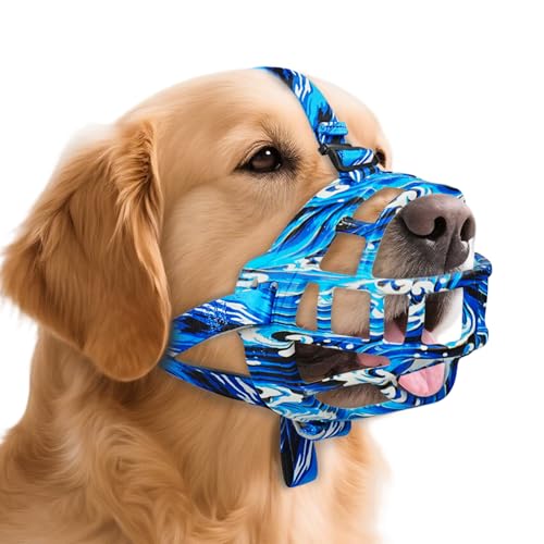 Maulkorb für Hunde, um Beißen zu verhindern, Korbmaulkorb für große, mittelgroße und kleine Hunde ermöglicht Hecheln, Trinken, Anti-Kauen, perfekt für Fellpflege, Trimmtraining und aggressiv Maulkorb für Hunde, um Beißen zu verhindern, Korbmaulkorb für große, mittelgroße und kleine Hunde ermöglicht Hecheln, Trinken, Anti-Kauen, perfekt für Fellpflege, Trimmtraining und aggressiv von GoGoPaw