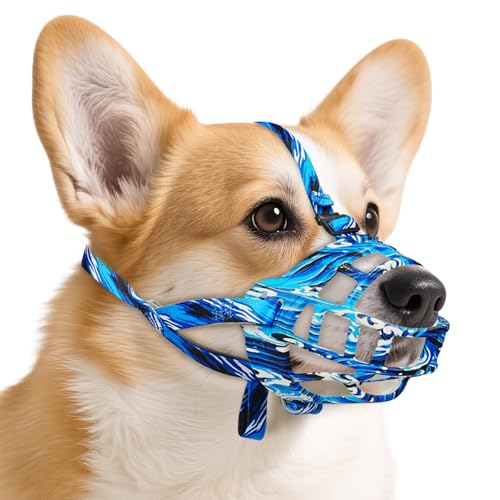 Maulkorb für Hunde, um Beißen zu verhindern, Korbmaulkorb für große, mittelgroße und kleine Hunde ermöglicht Hecheln, Trinken, Anti-Kauen, perfekt für Fellpflege, Trimmtraining und aggressiv von GoGoPaw