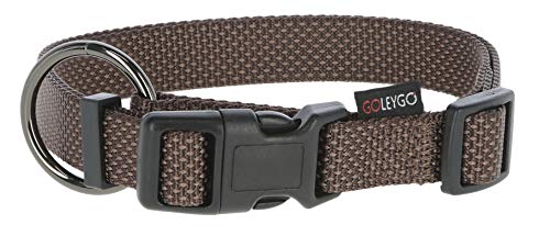 GOLEYGO Hundeleine Flat + Halsband, Braun, Größe M 1,4-2m, Sicherer Magnetverschluss, Inkl. Adapter-Pin, Hundeleine für kleine & große Hunde bis 60kg, Maximale Belastung 200kg GOLEYGO Hundeleine Flat + Halsband, Braun, Größe M 1,4-2m, Sicherer Magnetverschluss, Inkl. Adapter-Pin, Hundeleine für kleine & große Hunde bis 60kg, Maximale Belastung 200kg von GoLeyGo