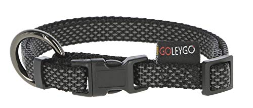 GoLeyGo Hundeleine Flat + Halsband, Schwarz, Größe S 1,4-2m, Sicherer Magnet-klick-verschluss, Inkl. Adapter-Pin, Hundeleine für kleine Hunde bis 15kg, Maximale Belastung 100kg GoLeyGo Hundeleine Flat + Halsband, Schwarz, Größe S 1,4-2m, Sicherer Magnet-klick-verschluss, Inkl. Adapter-Pin, Hundeleine für kleine Hunde bis 15kg, Maximale Belastung 100kg von GoLeyGo