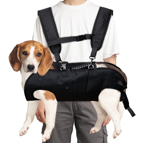 GoaePode Hundegeschirr-Rucksack für Beinstütze und Rehabilitation, Notfall-Hundetragetasche, verstellbare Hebegurte für ältere Haustiere, Arthritis, Gelenkverletzungen und Mobilitätshilfe, Outdoor, S von GoaePode