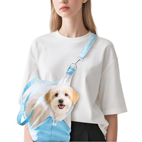 GoaePode Hundetragetasche, tragbare Handtasche, atmungsaktiv, freihändig, Rucksack, verstellbarer Riemen, Schulter- und Crossbody-Tragetasche mit hartem Boden, für Haustiere, Katzen, Outdoor, Reisen von GoaePode
