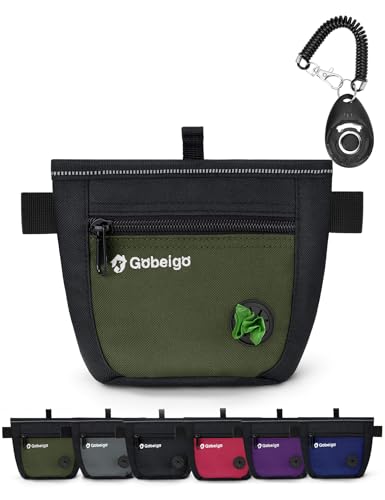 Gobeigo Hunde Leckerlibeutel und Training-Clicker, Zwei magnetische Verschlüsse gegen Verschütten, 2-Tassen Leckerlitasche mit Hundekotbeutel-Spender, Metall-Clip Gürteltasche für Hundespaziergang Gobeigo Hunde Leckerlibeutel und Training-Clicker, Zwei magnetische Verschlüsse gegen Verschütten, 2-Tassen Leckerlitasche mit Hundekotbeutel-Spender, Metall-Clip Gürteltasche für Hundespaziergang von Gobeigo