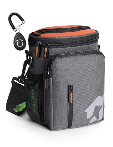 Gobeigo Hundeleckerlis Tasche und Trainingsklicker, Leckerli Tasche für Hunde, Leckerlibeutel mit Kotbeutelspender, Gürteltasche für Hunde, Welpen-Tasche zum Gassi Gehen Gobeigo Hundeleckerlis Tasche und Trainingsklicker, Leckerli Tasche für Hunde, Leckerlibeutel mit Kotbeutelspender, Gürteltasche für Hunde, Welpen-Tasche zum Gassi Gehen von Gobeigo