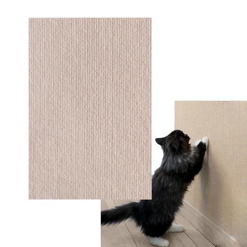 Cat Scratching Mat, Durable Sisal Cat Scratching Mat - Protects Furniture and Walls, Cat Scratching Mat Self-Adhesive (Khaki,30 * 100cm) von GodbTG