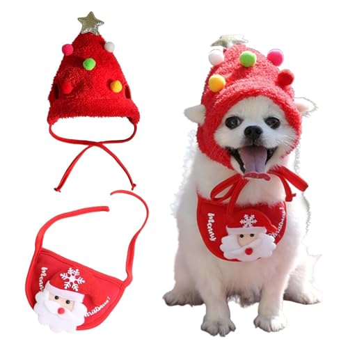 Entzückender Weihnachtsbaum-Hut, Bommelmütze, Sellerie, Haustiere, Weihnachtsmannmütze, Weihnachtsmannmütze, lustige, weiche Haustiermütze für Hunde, Weihnachtsfeier, Plüsch-Kopfbedeckung, Zubehör, Entzückender Weihnachtsbaum-Hut, Bommelmütze, Sellerie, Haustiere, Weihnachtsmannmütze, Weihnachtsmannmütze, lustige, weiche Haustiermütze für Hunde, Weihnachtsfeier, Plüsch-Kopfbedeckung, Zubehör, von Godemmio