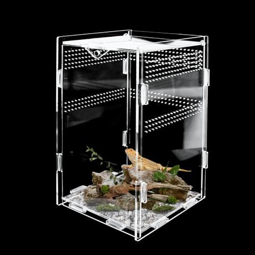 Acryl Terrarium, Terrarium Spinne, Aufzuchtbox und FüTterungsbox 12 x 12 x 20 cm, Ideal für Reptilien und Kleintiere Fütterung Acryl Terrarium, Terrarium Spinne, Aufzuchtbox und FüTterungsbox 12 x 12 x 20 cm, Ideal für Reptilien und Kleintiere Fütterung von Godneei