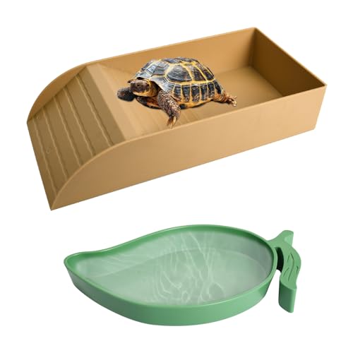Godneei Schildkröten-Bad und Futterschale, Mangoförmiger Wasserschale, Robustes Zubehör für Schildkrötenhaus oder Terrarium, Reptilientanks, Wasserschale für Wasserschildkröten Godneei Schildkröten-Bad und Futterschale, Mangoförmiger Wasserschale, Robustes Zubehör für Schildkrötenhaus oder Terrarium, Reptilientanks, Wasserschale für Wasserschildkröten von Godneei