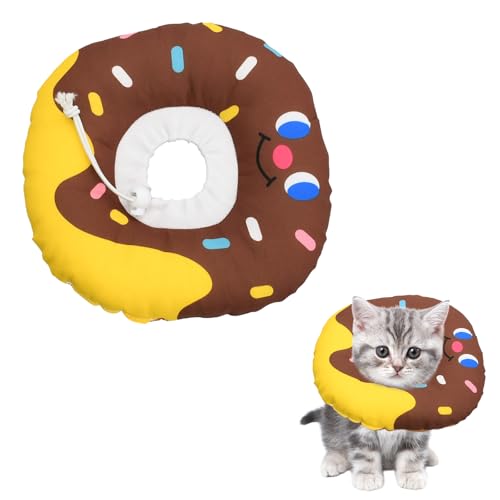 Halskrause Katze Donuts Katzenkragen Verstellbar Leicht Zu Reinigen Schutzkragen Katze FüR Die Postoperative Erholung, Polsterung Und Zum Fotografieren, S Halskrause Katze Donuts Katzenkragen Verstellbar Leicht Zu Reinigen Schutzkragen Katze FüR Die Postoperative Erholung, Polsterung Und Zum Fotografieren, S von Godneei