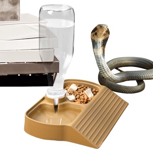 Godpqiui Bartagamen Wasserschale | Automatischer Wasserspender für Reptilien | Automatischer 2 in 1 Futter- und Wassernapf Großes Fassungsvermögen Fütterungszubehör für Bartagamen Eidechsen Geckos Godpqiui Bartagamen Wasserschale | Automatischer Wasserspender für Reptilien | Automatischer 2 in 1 Futter- und Wassernapf Großes Fassungsvermögen Fütterungszubehör für Bartagamen Eidechsen Geckos von Godpqiui